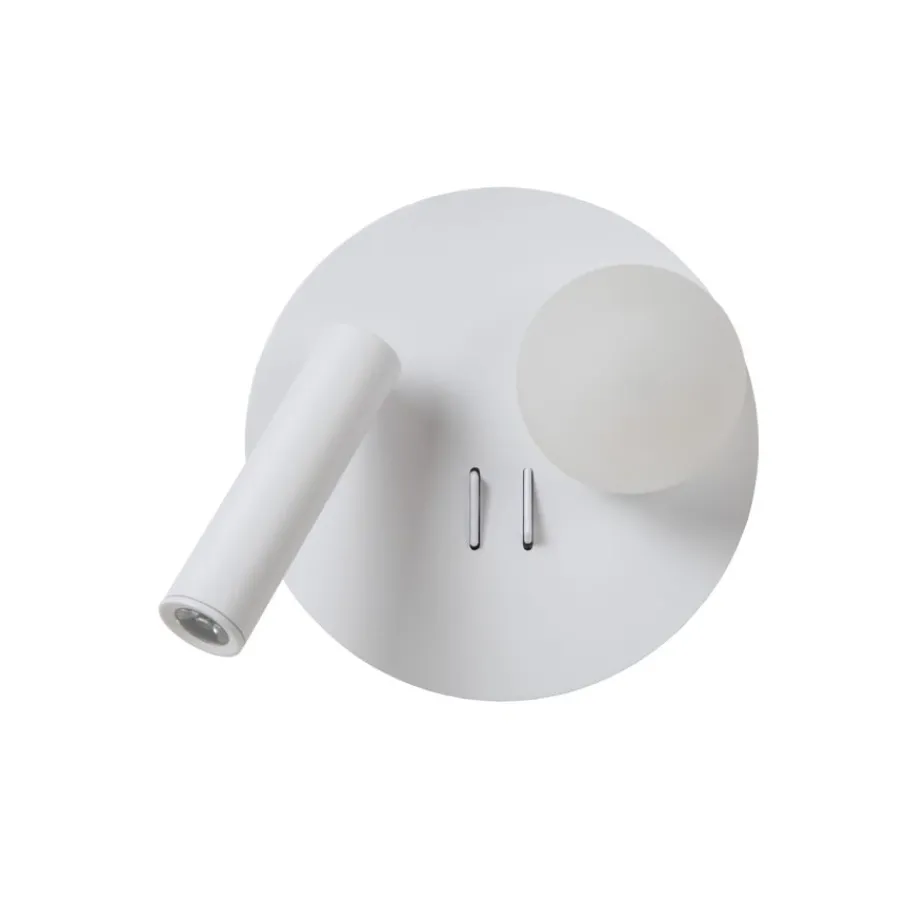 Wandlampen<Lucide Wandlamp Matiz Wit - LED - Ø 17 cm
