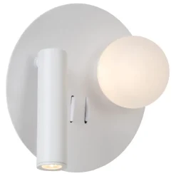 Wandlampen<Lucide Wandlamp Matiz Wit - LED - Ø 17 cm