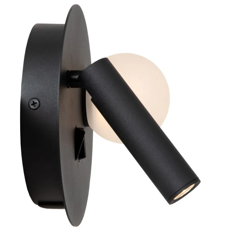 Wandlampen<Lucide Wandlamp Matiz Zwart - LED - Ø 17 cm
