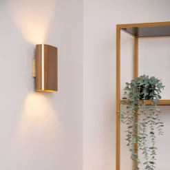 Wandlampen<Lucide Wandlamp Ovalis Goud - 2 x E14 - 20 cm hoog