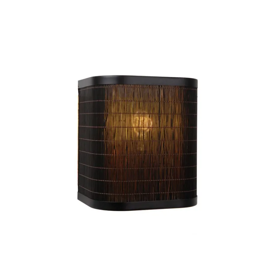 Wandlampen<Lucide Wandlamp Tagalog Zwart - E27 - 18x20 cm