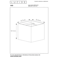 Wandlampen<Lucide Wandlamp Xio Zwart - G9 - 10x10 cm