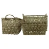 Manden< Mand Bamboe Rechthoek Naturel - set 3 stuks