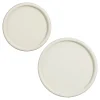 Schalen & Onderborden<Mica Decorations Onderbord Fleat Crème - set 2 stuks