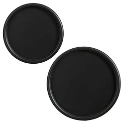 Schalen & Onderborden<Mica Decorations Onderbord Fleat Zwart - set 2 stuks