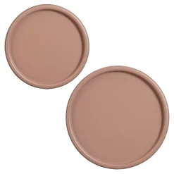 Schalen & Onderborden<Mica Decorations Onderbord Fleat Roze - set 2 stuks