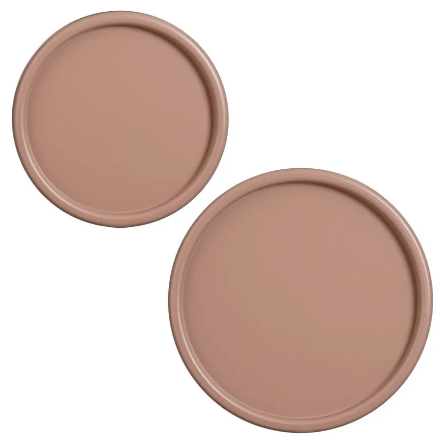 Schalen & Onderborden<Mica Decorations Onderbord Fleat Roze - set 2 stuks