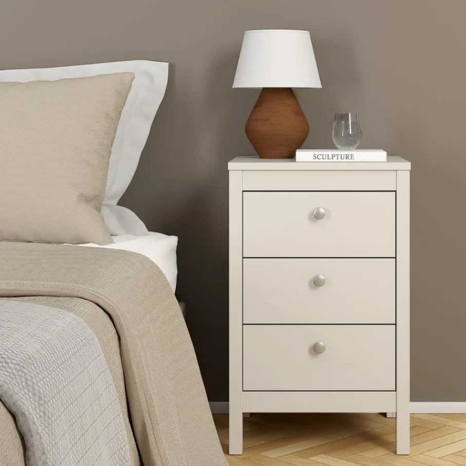 Nachtkastjes< Nachtkastje Dallas Taupe - 44x71x39 cm