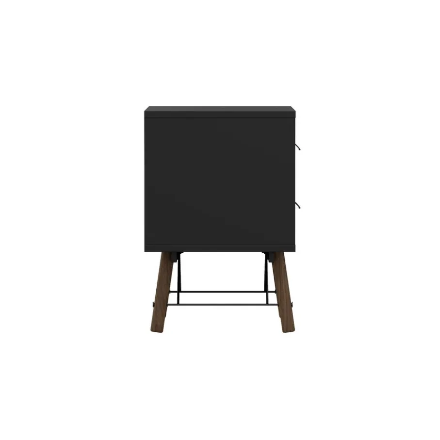 Nachtkastjes< Nachtkastje Denver Walnoot - 44x60x41 cm