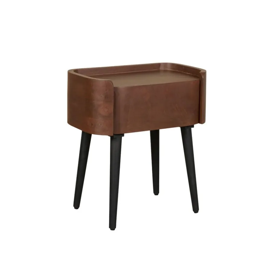 Nachtkastjes< Nachtkastje Maurik Bruin - 51x55x31 cm