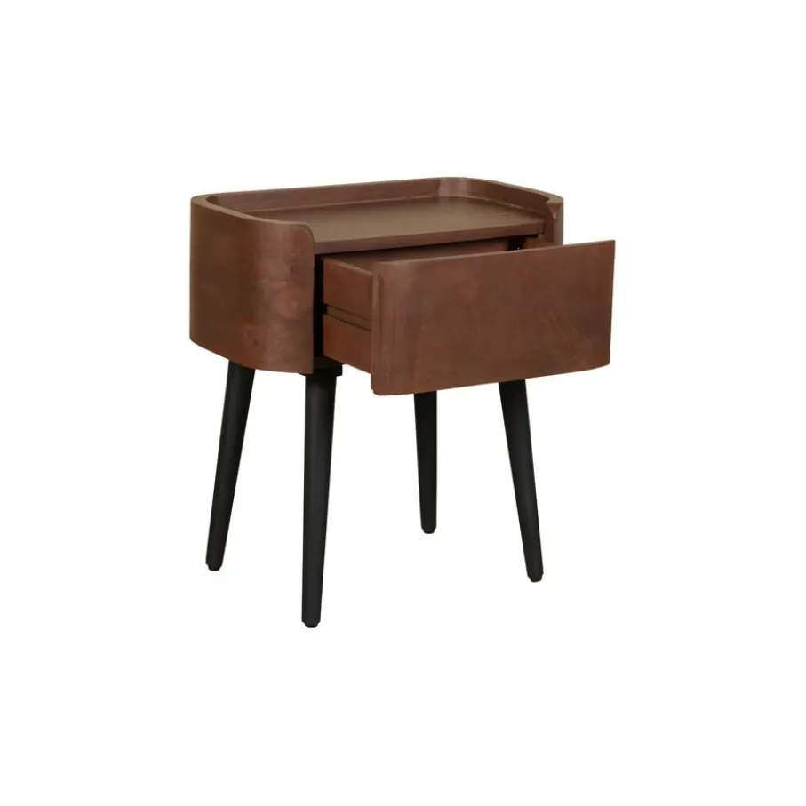 Nachtkastjes< Nachtkastje Maurik Bruin - 51x55x31 cm