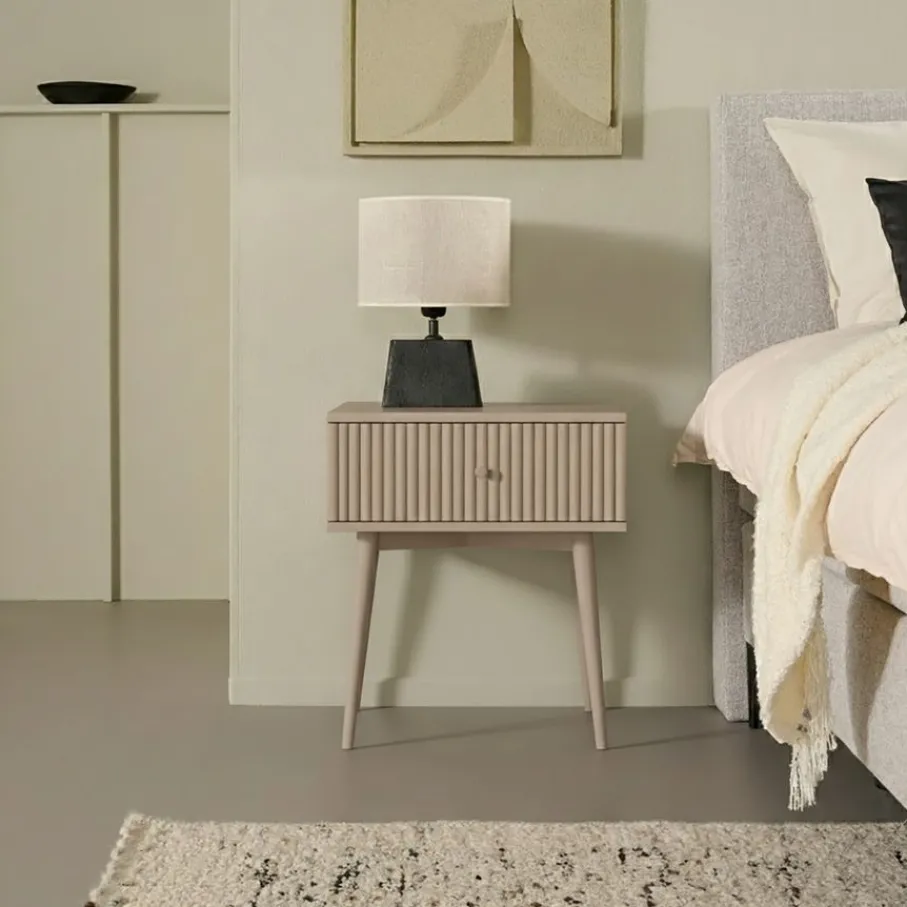 Nachtkastjes< Nachtkastje Sem Taupe - 45x55x35 cm