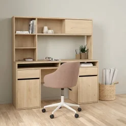 Bureaus< Opzetkast Boston Eiken - 149x79x25 cm