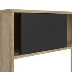 Bureaus< Opzetkast Boston Eiken / Zwart - 123x65x24 cm