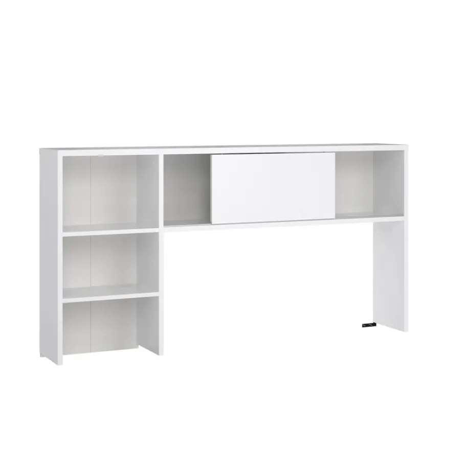 Bureaus< Opzetkast Boston Hoogglans Wit - 149x79x25 cm