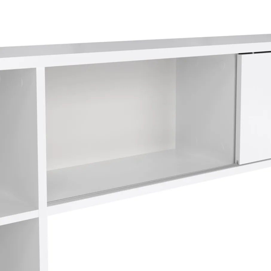 Bureaus< Opzetkast Boston Hoogglans Wit - 149x79x25 cm