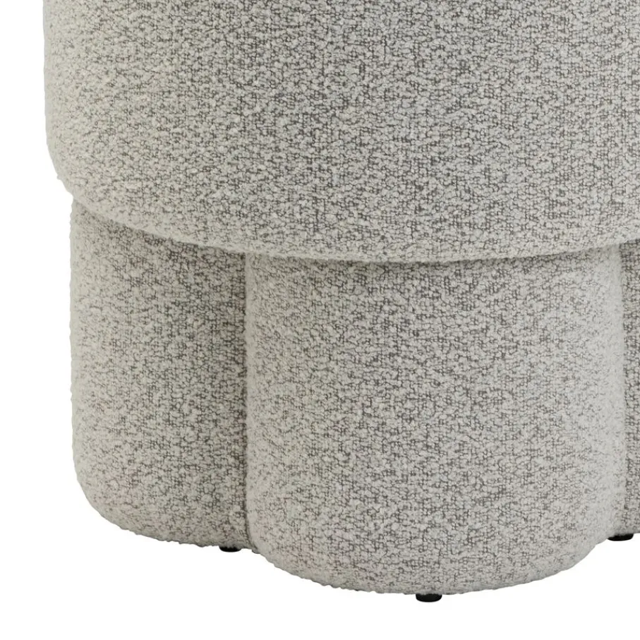 Poefs & Krukjes< Poef Kevion Beige - Ø 40 cm