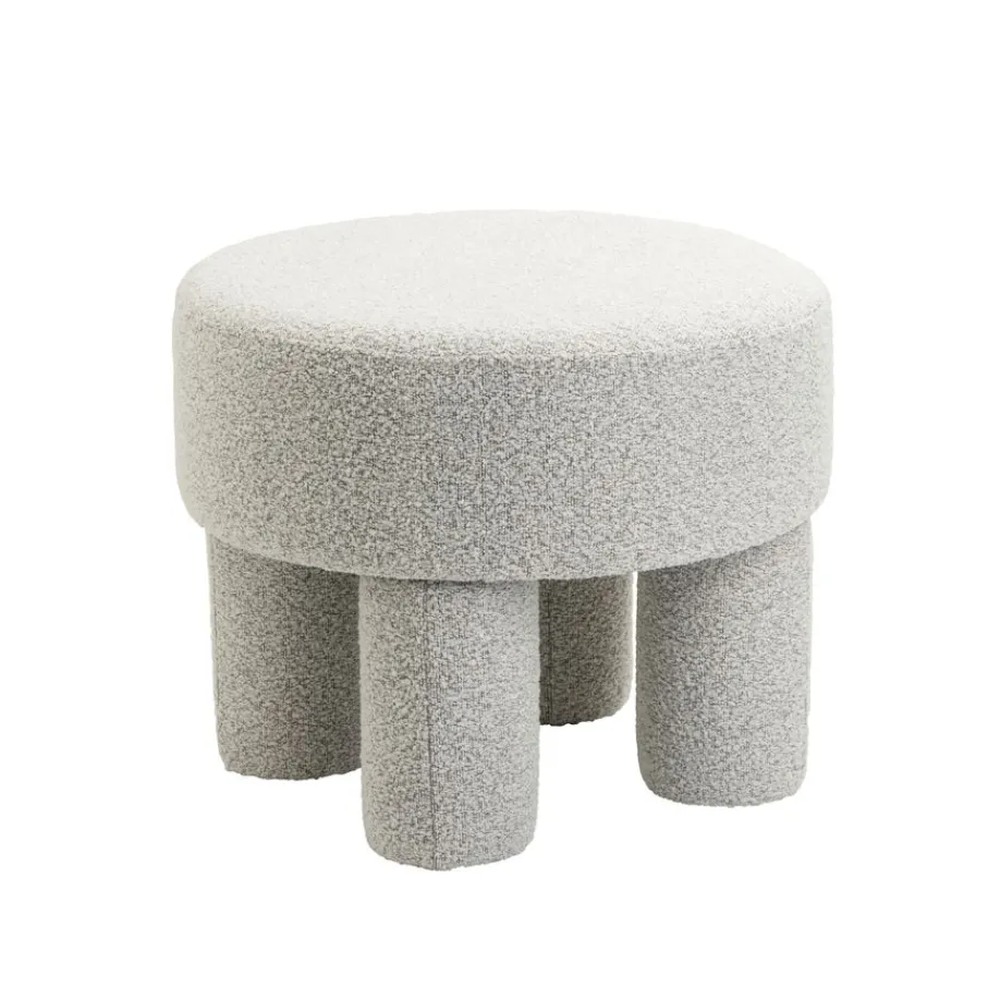Poefs & Krukjes< Poef Weslee Beige - Ø 50 cm