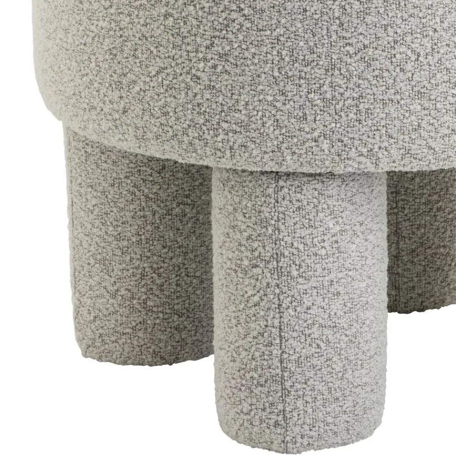 Poefs & Krukjes< Poef Weslee Beige - Ø 50 cm