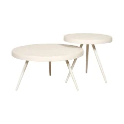 Salontafels< Salontafel Cordes Wit - set 2 stuks