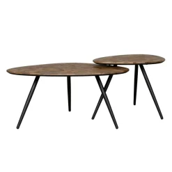 Salontafels< Salontafel Covas Bruin - set 2 stuks