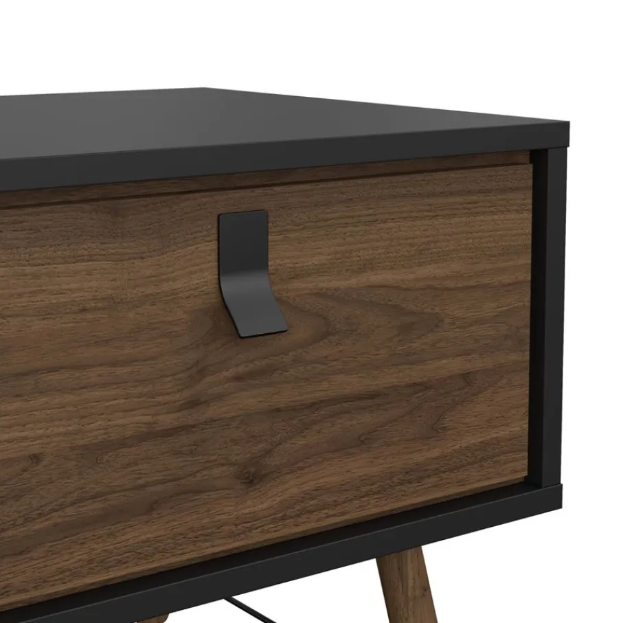 Salontafels< Salontafel Denver Zwart / Walnoot - 102x48 cm