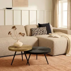 Salontafels< Salontafel Foti  Zwart / Brons- set 2 stuks