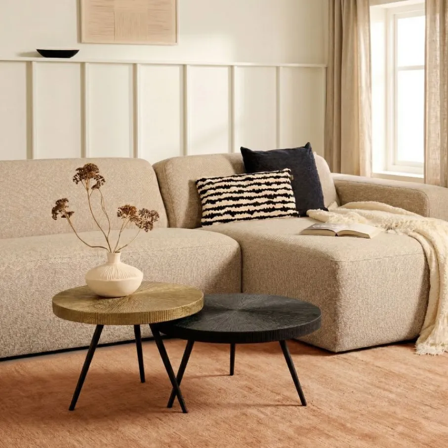 Salontafels< Salontafel Foti Zwart / Brons- set 2 stuks