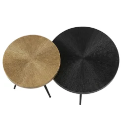 Salontafels< Salontafel Foti Zwart / Brons- set 2 stuks