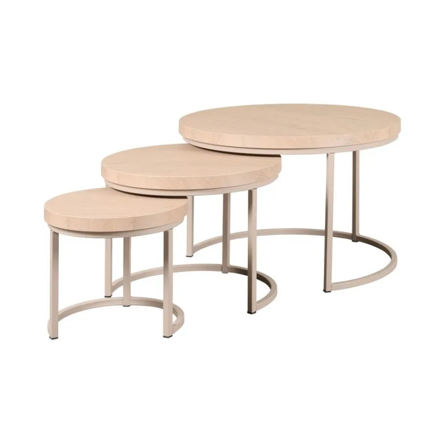 Salontafels< Salontafel Hoenderloo Beige - set 3 stuks