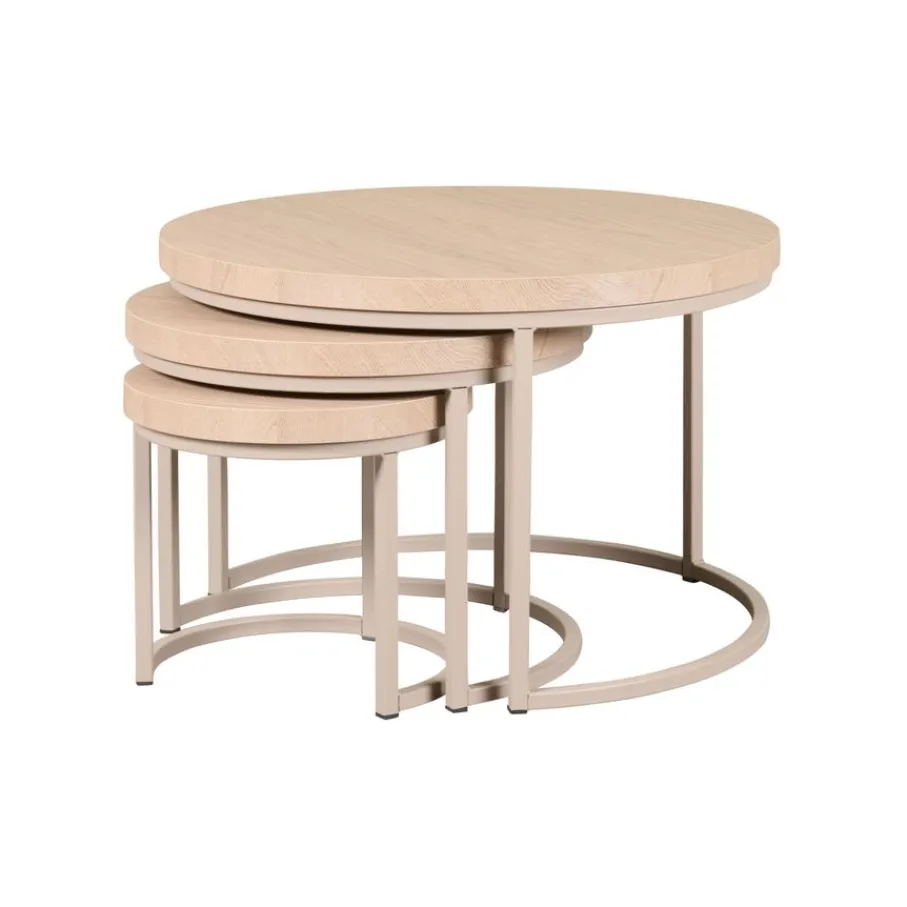 Salontafels< Salontafel Hoenderloo Beige - set 3 stuks