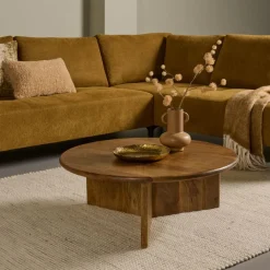 Salontafels< Salontafel Lens Bruin - Ø 80 cm