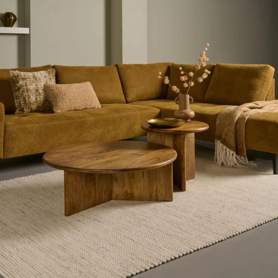 Salontafels< Salontafel Lens Bruin - Ø 80 cm