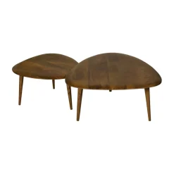 Salontafels< Salontafel Lombok Honingbruin -  set 2 stuks
