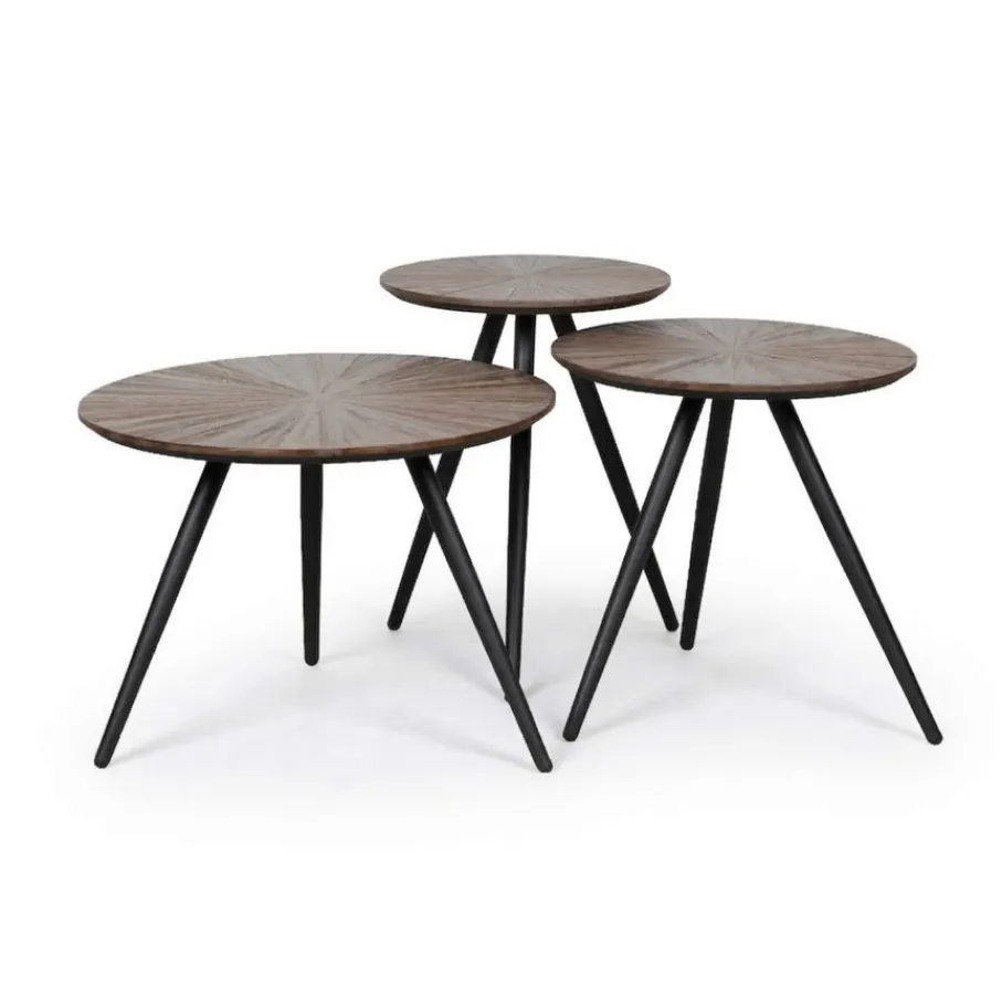 Salontafels< Salontafel Meti Bruin - set 3 stuks