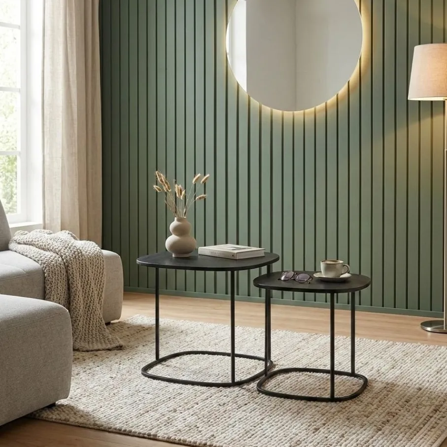Salontafels|Bijzettafels< Salontafel Murbach Zwart - set 2 stuks