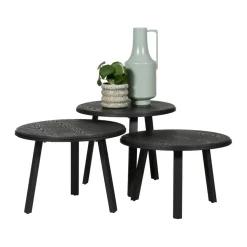 Salontafels< Salontafel Reims Zwart - set 3 stuks