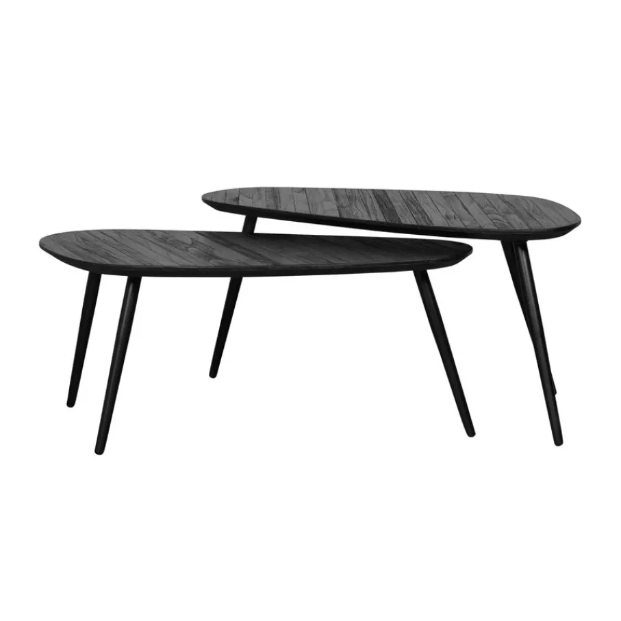 Salontafels< Salontafel Thionville Zwart - set 2 stuks