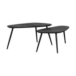 Salontafels< Salontafel Thionville Zwart - set 2 stuks