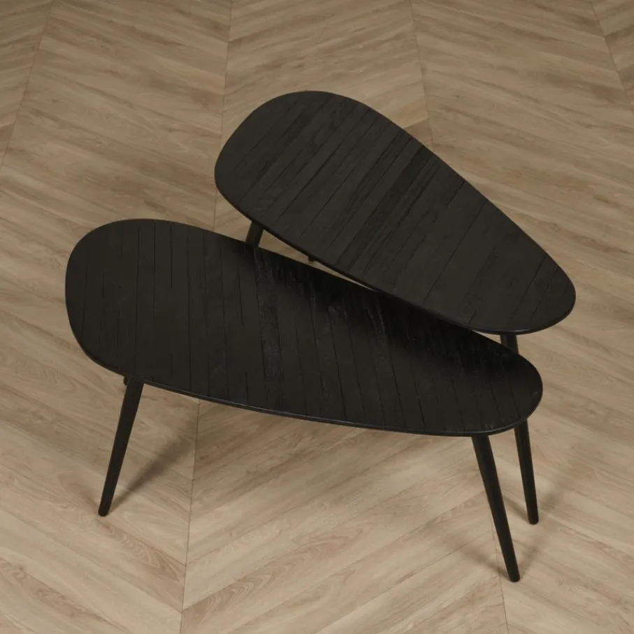 Salontafels< Salontafel Thionville Zwart - set 2 stuks