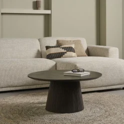 Salontafels< Salontafel Viktor Donkerbruin - Ø 80 cm