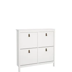 Opbergkasten|Schoenenkasten< Schoenenkast Dallas Wit - 103x103x25 cm