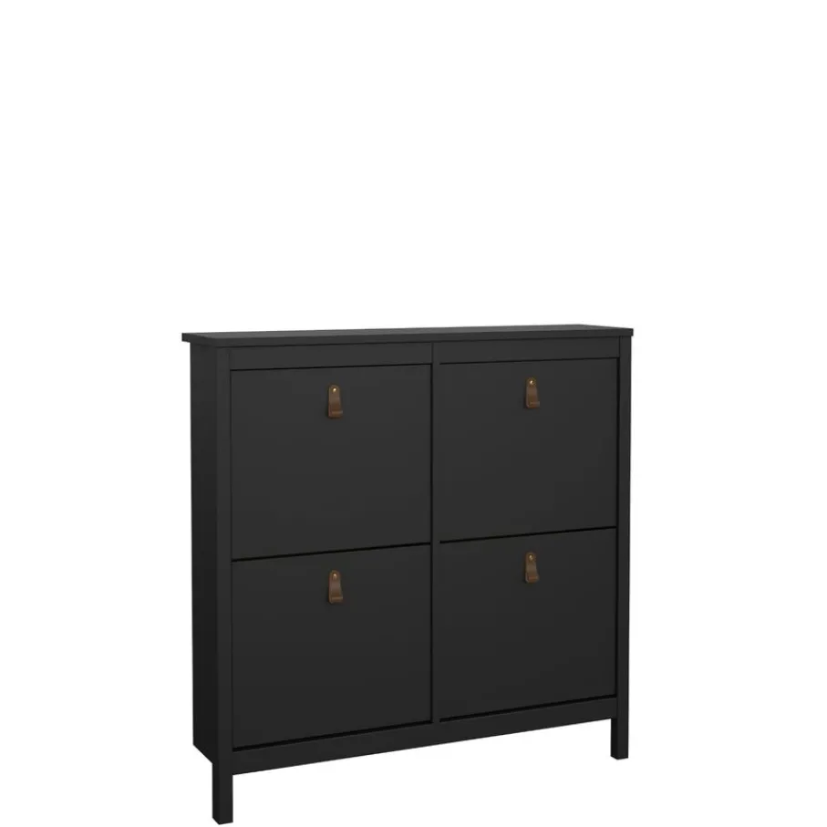 Opbergkasten|Schoenenkasten< Schoenenkast Dallas Zwart - 103x103x25 cm