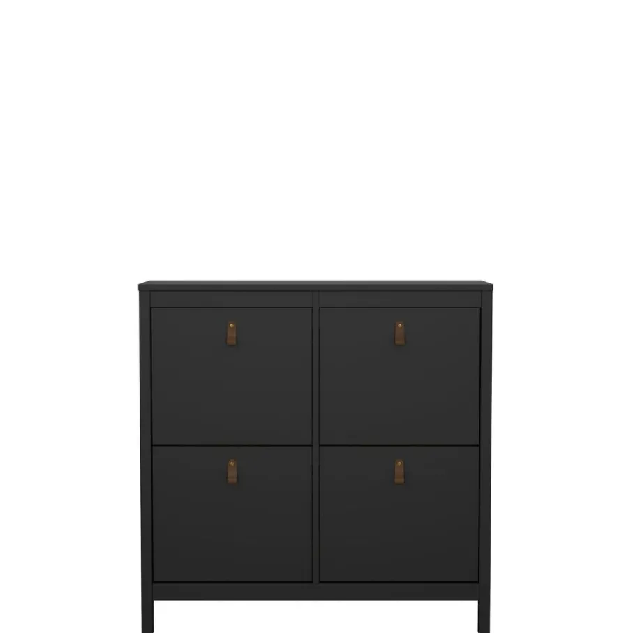 Opbergkasten|Schoenenkasten< Schoenenkast Dallas Zwart - 103x103x25 cm