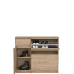 Opbergkasten|Schoenenkasten< Schoenenkast Luna Eiken - 109x93x32 cm