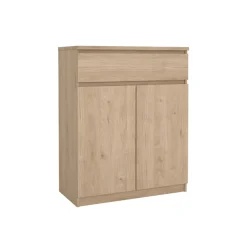 Opbergkasten|Schoenenkasten< Schoenenkast Luna Eiken - 81x101x40 cm