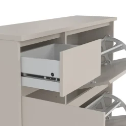 Opbergkasten|Schoenenkasten< Schoenenkast Luna Taupe - 109x92x32 cm