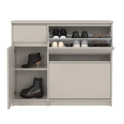 Opbergkasten|Schoenenkasten< Schoenenkast Luna Taupe - 109x92x32 cm