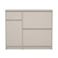 Opbergkasten|Schoenenkasten< Schoenenkast Luna Taupe - 109x92x32 cm