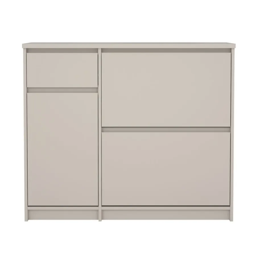 Opbergkasten|Schoenenkasten< Schoenenkast Luna Taupe - 109x92x32 cm